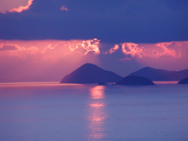 Sunrise on the summer solstice viewed from St. Thomas, U.S. Virgin Islands.